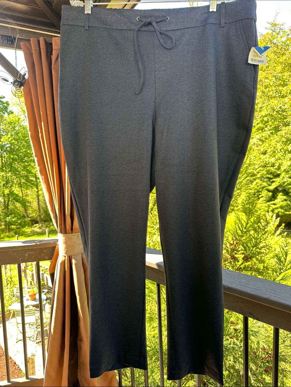 Jones New York Dark Blue Pants with Drawstring and Elastic Waist